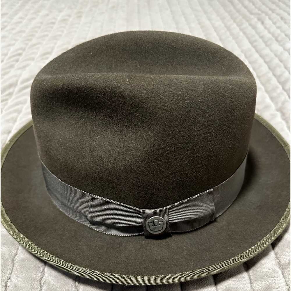 Goorin Bros. Dean the Butch Fedora in Fog Green Wool Size XL